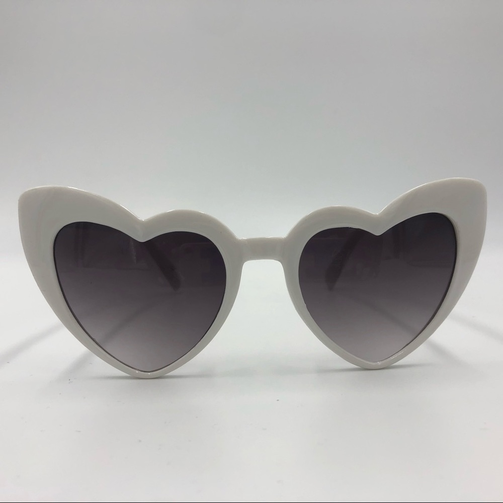 White Pointy Heart Sunglasses